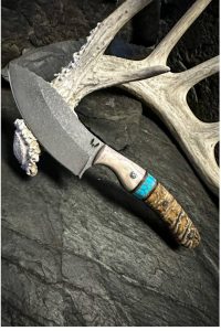 Mini Nessy Knife, Nitro V Steel Knife, Hunting Knife USA, Handmade Knife, Kydex Sheath Knife, Premium Hunting Knife, Knife Collectors USA, Outdoor Knife, Camping Knife, Handcrafted Knives, Custom Handle Knife