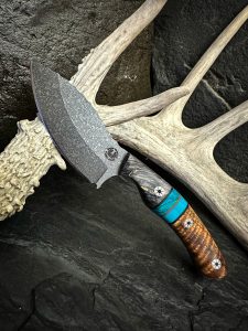 Mini Nessy Knife, Nitro V Steel Knife, Hunting Knife USA, Handmade Knife, Kydex Sheath Knife, Premium Hunting Knife, Knife Collectors USA, Outdoor Knife, Camping Knife, Handcrafted Knives, Custom Handle Knife