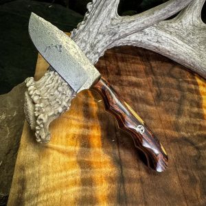 The Compact Knife, hunting knife, chef knife, hunting knife usa, handmade hunting knife, hunting knife under 100$, best hunting knife, Nitro V steel, ironwood burl knife