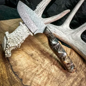 The Lynx EDC Knife, hunting knife, chef knife, hunting knife usa, handmade hunting knife, hunting knife under 100$, best hunting knife, EDC knife USA, Nitro V knife, buckeye burl knife